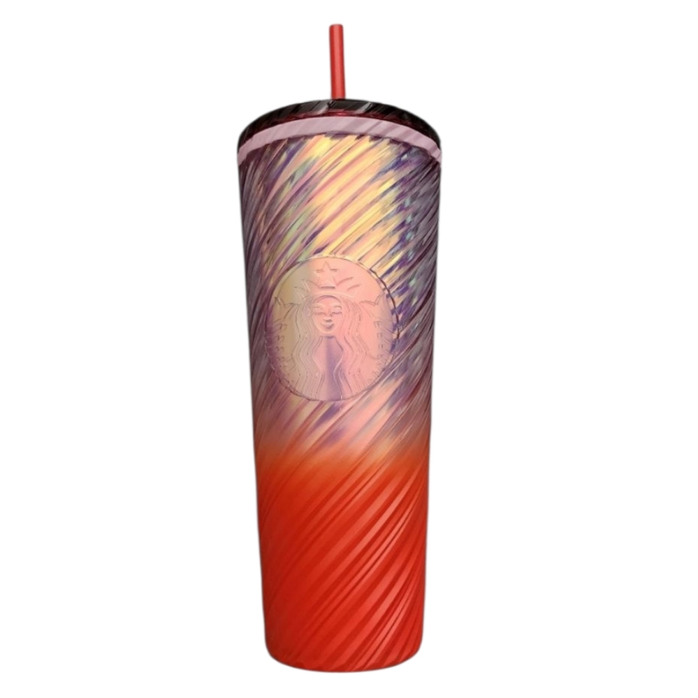 Starbucks Iridescent Matte Swirl Gradient Tumbler Venti Summer